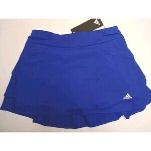 Adidas Skort Girls Sz S Blue Ruffled Back AEROREADY Pockets Golf/Tennis  NWT $50